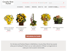 Tablet Screenshot of countryroseflorist.com